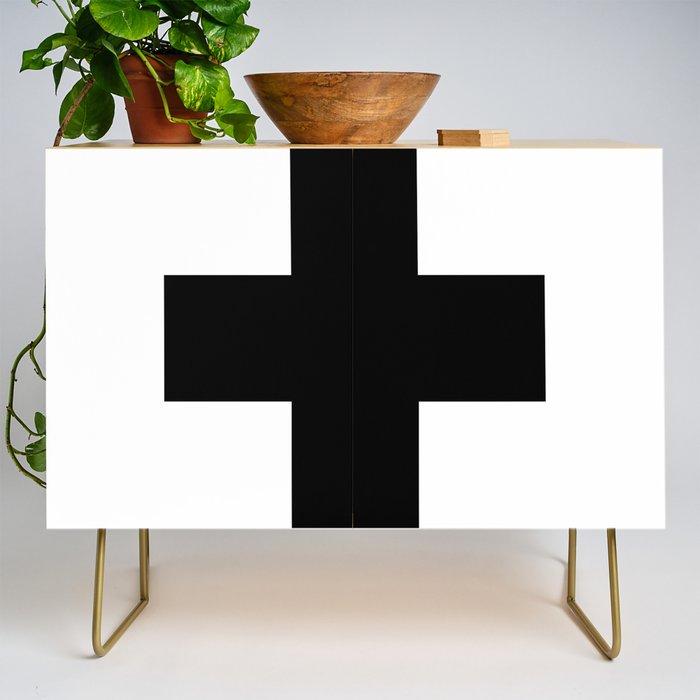 Black Swiss Cross  Credenza Gallery Image 1