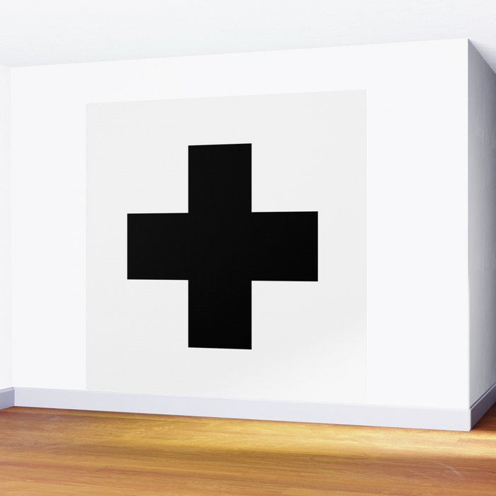 Black Swiss Cross  Wall Mural Gallery Image 2