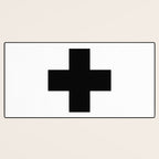 Black Swiss Cross  Desk Mat Gallery Image 3