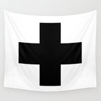 Black Swiss Cross  Wall Tapestry Gallery Image 4