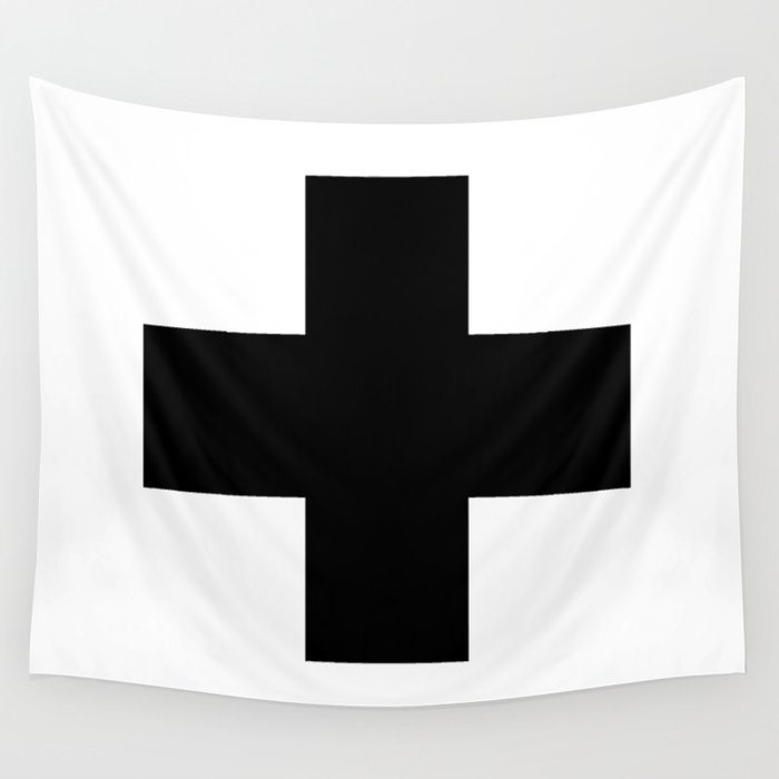 Black Swiss Cross  Wall Tapestry Gallery Image 4