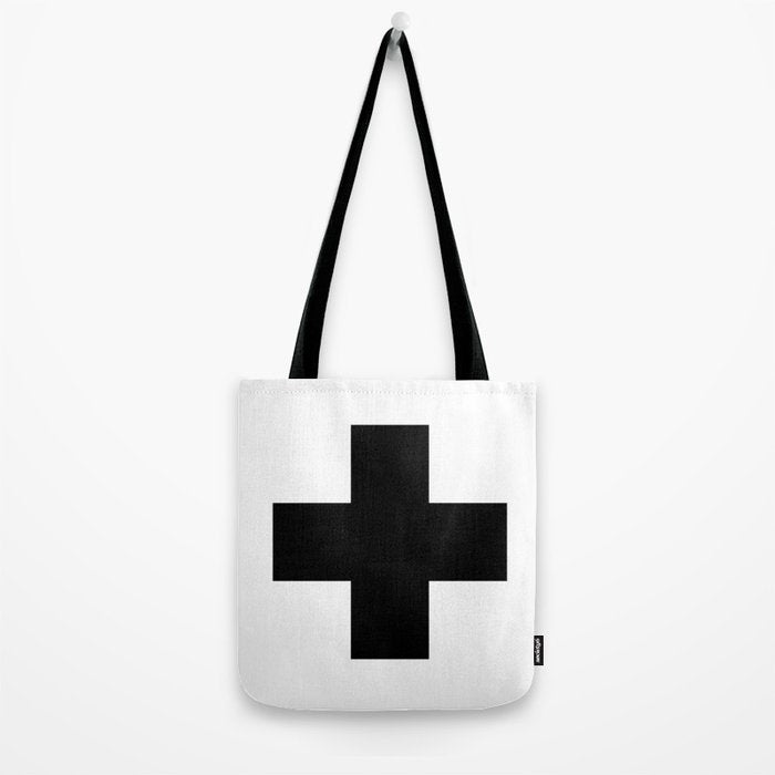 Black Swiss Cross  Tote Bag Gallery Image 2