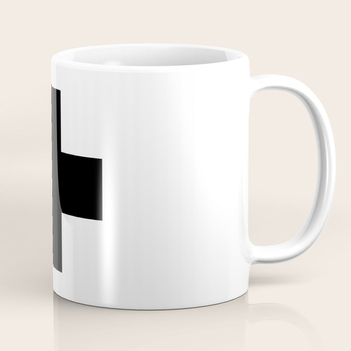 Black Swiss Cross  Coffee Mug