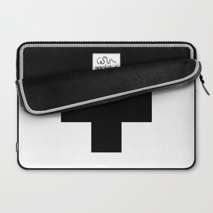 Black Swiss Cross  Laptop Sleeve Gallery Image 2