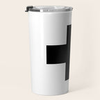 Black Swiss Cross  Travel Mug Gallery Image 3