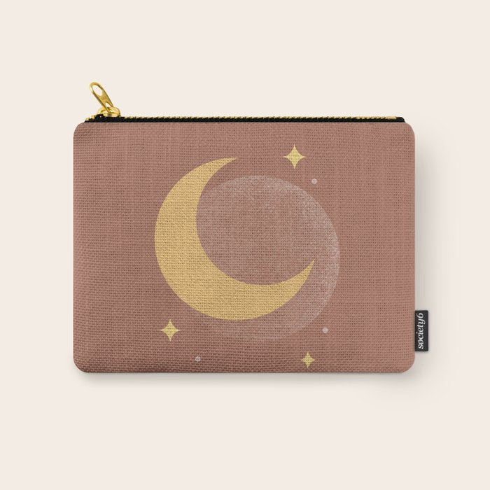 Moon Sparkle Gold - Celestial Carry All Pouch Gallery Image 1