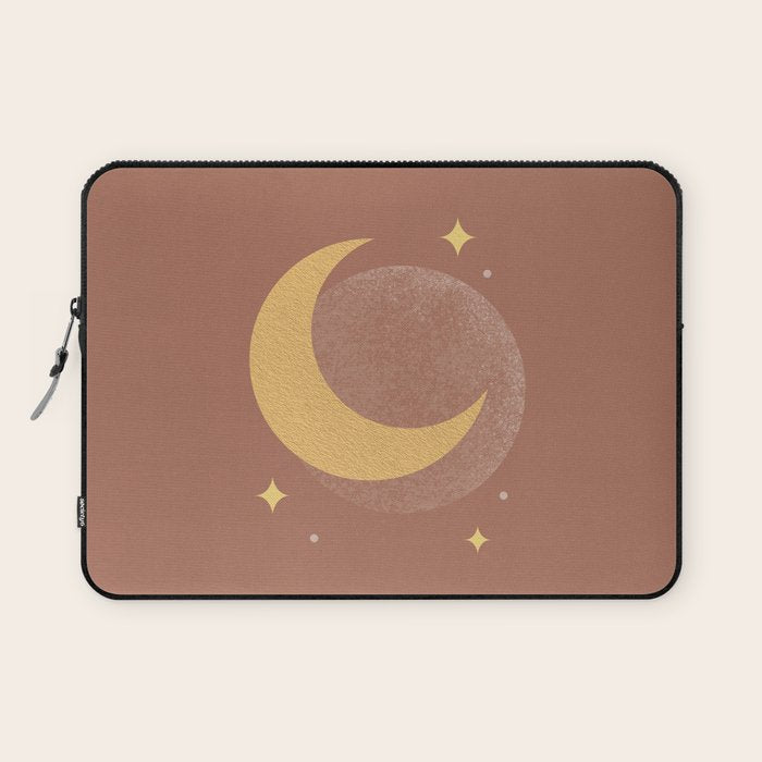 Moon Sparkle Gold - Celestial Laptop Sleeve Gallery Image 1