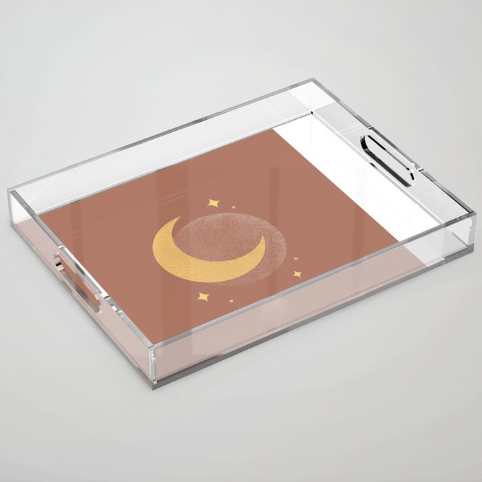 Moon Sparkle Gold - Celestial Acrylic Tray Gallery Image 1