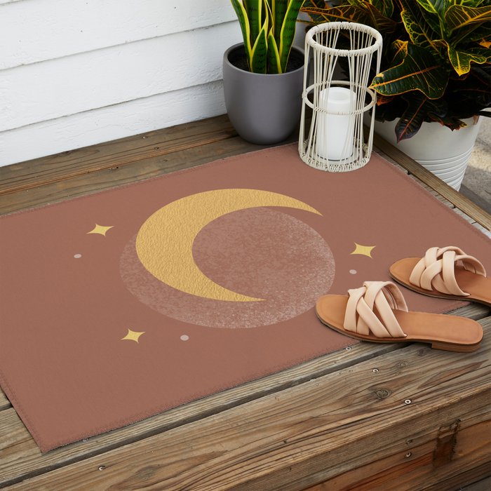 Moon Sparkle Gold - Celestial Outdoor Rug Gallery Image 2