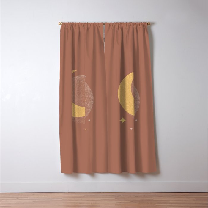Moon Sparkle Gold - Celestial Window Curtain Gallery Image 3