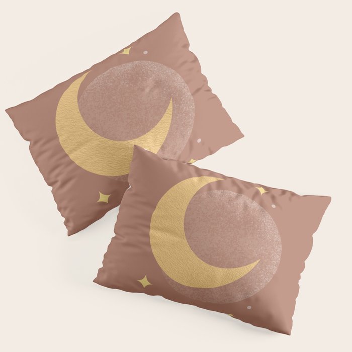 Moon Sparkle Gold - Celestial Pillow Sham Gallery Image 3