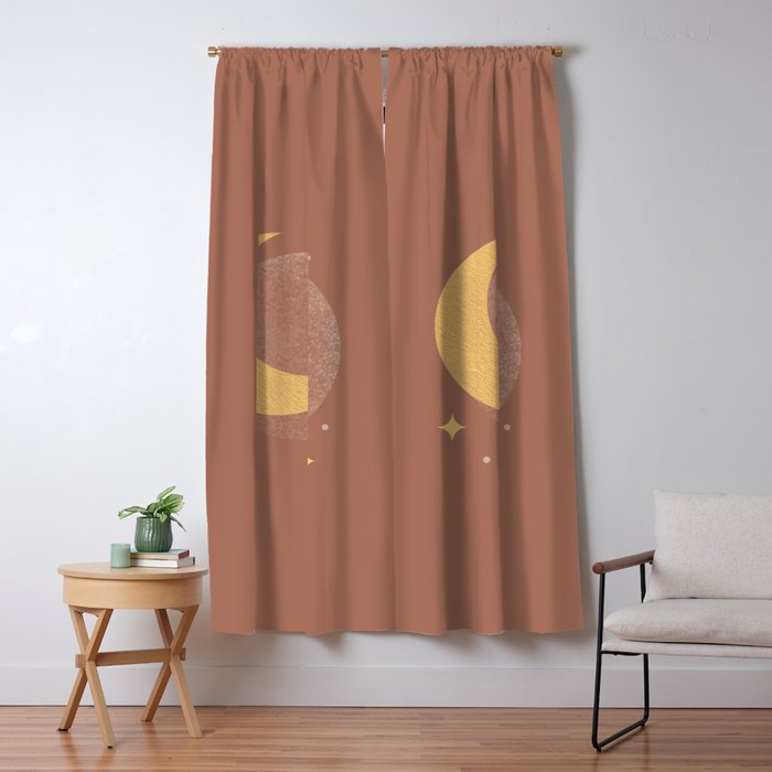 Moon Sparkle Gold - Celestial Window Curtain Gallery Image 5