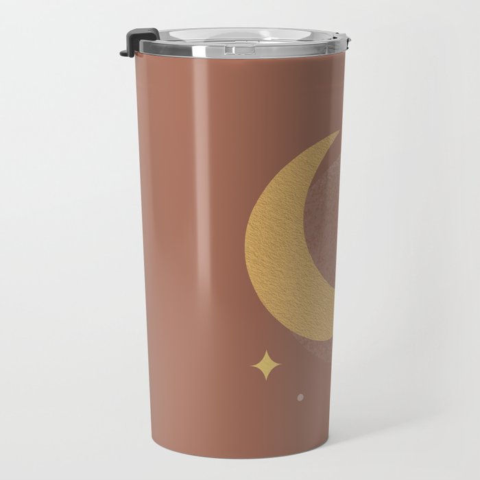 Moon Sparkle Gold - Celestial Travel Mug Gallery Image 3
