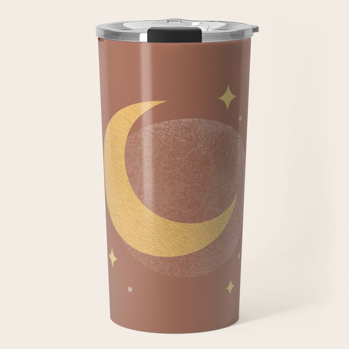Moon Sparkle Gold - Celestial Travel Mug Gallery Image 1
