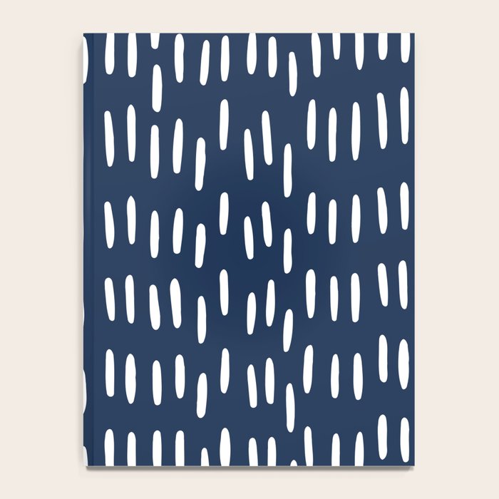 Boho Raindrops in Navy Blue Notebook Gallery Image 4