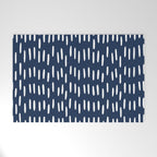 Boho Raindrops in Navy Blue Welcome Mat Gallery Image 1