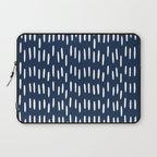 Boho Raindrops in Navy Blue Laptop Sleeve Gallery Image 1