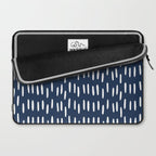 Boho Raindrops in Navy Blue Laptop Sleeve Gallery Image 2