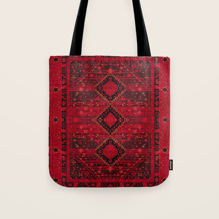 Scarlet Elegance: Oriental Moroccan & Ottoman Artistry Tote Bag Gallery Image 1