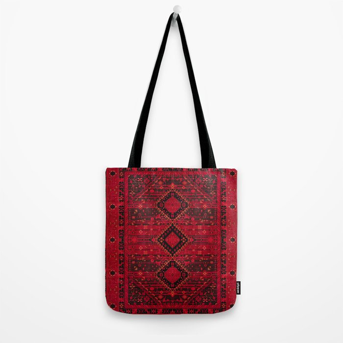 Scarlet Elegance: Oriental Moroccan & Ottoman Artistry Tote Bag Gallery Image 2