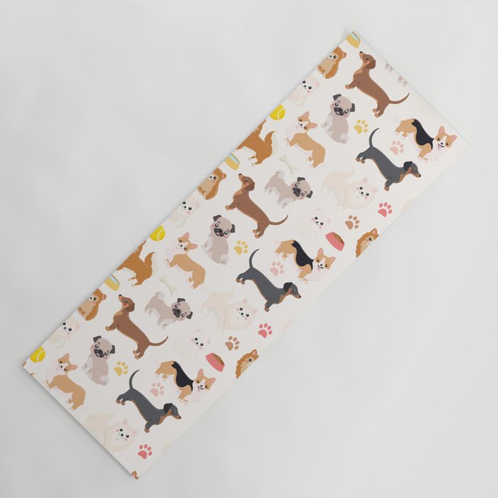 Cute Dog Pattern Yoga Mat Gallery Image 1