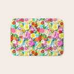 Neon Summer Floral (Smaller Print size) Bath Mat Gallery Image 1