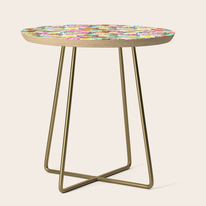 Neon Summer Floral (Smaller Print size) Side Table Gallery Image 1