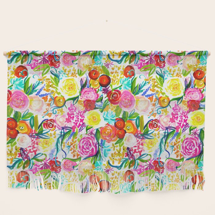 Neon Summer Floral (Smaller Print Size) Wall Hanging