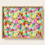 Neon Summer Floral (Smaller Print size) Serving Tray Gallery Image 1