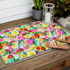 Neon Summer Floral (Smaller Print size) Outdoor Rug Gallery Image 2