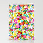Neon Summer Floral (Smaller Print size) Stationery Card Gallery Image 2