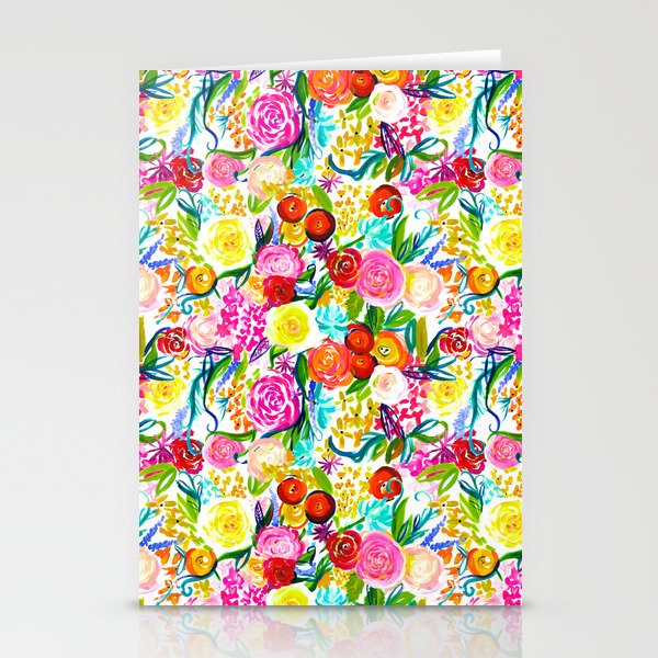 Neon Summer Floral (Smaller Print size) Stationery Card Gallery Image 2