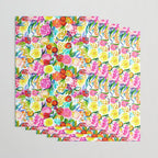Neon Summer Floral (Smaller Print size) Wrapping Paper Gallery Image 3