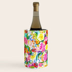 Neon Summer Floral (Smaller Print size) Wine Chiller Gallery Image 3