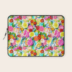 Neon Summer Floral (Smaller Print size) Laptop Sleeve Gallery Image 1