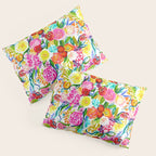Neon Summer Floral (Smaller Print size) Pillow Sham Gallery Image 3