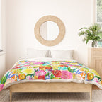 Neon Summer Floral (Smaller Print size) Duvet Cover Gallery Image 3