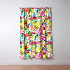 Neon Summer Floral (Smaller Print size) Window Curtain Gallery Image 3