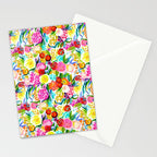 Neon Summer Floral (Smaller Print size) Stationery Card Gallery Image 2