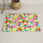 Neon Summer Floral (Smaller Print size) Rug Gallery Image 1