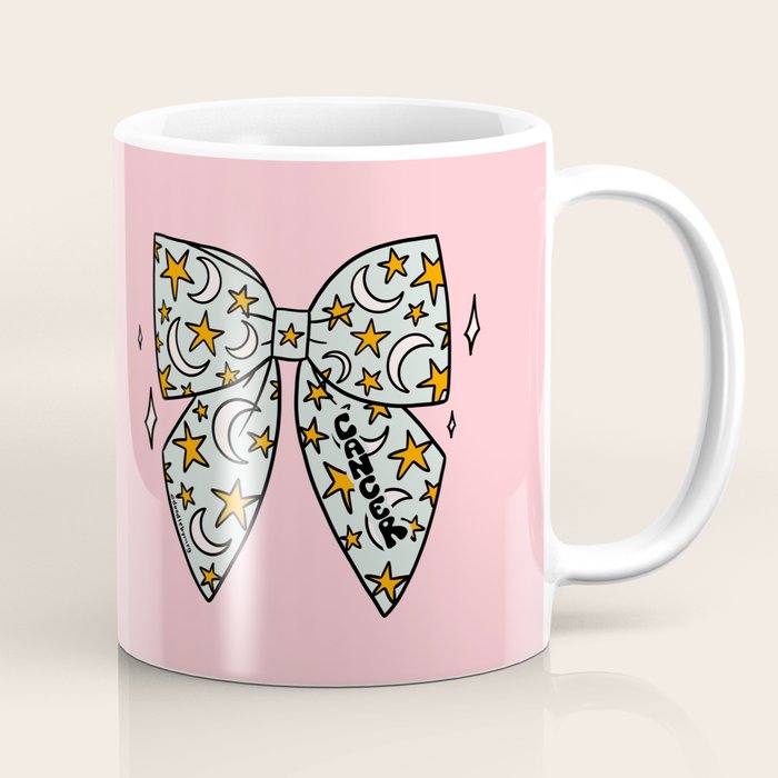 Cancer Zodiac Bow Coffee Mug Gallery Image 1