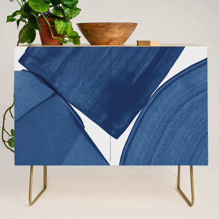 Modern Painting Blue II, Blue Abstract Credenza Gallery Image 1
