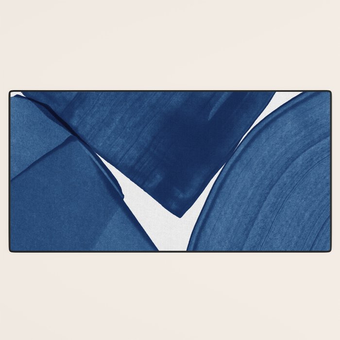 Modern Painting Blue II, Blue Abstract Desk Mat Gallery Image 3