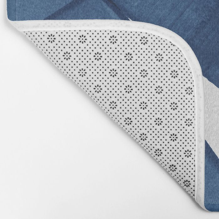 Modern Painting Blue II, Blue Abstract Bath Mat Gallery Image 2