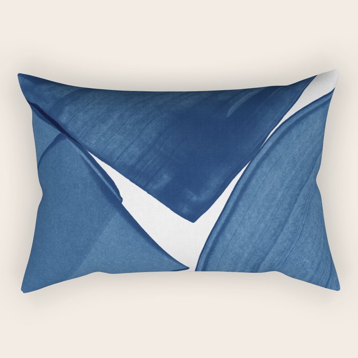Modern Painting Blue II, Blue Abstract Rectangular Pillow Gallery Image 2