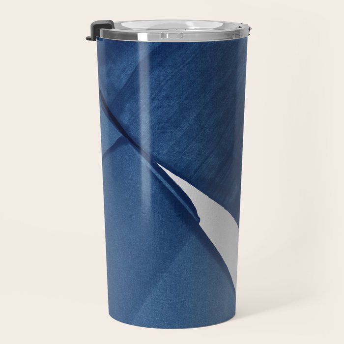 Modern Painting Blue II, Blue Abstract Travel Mug Gallery Image 3
