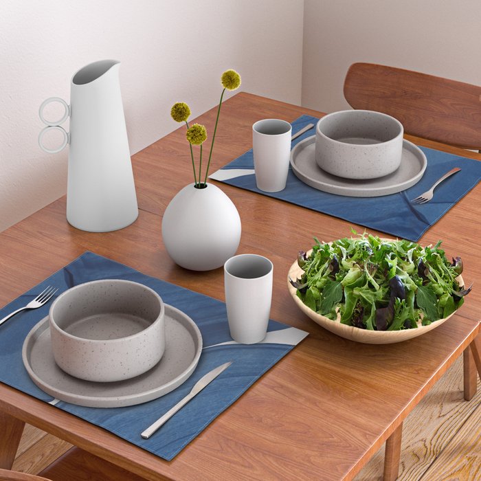Modern Painting Blue II, Blue Abstract Placemat Gallery Image 2