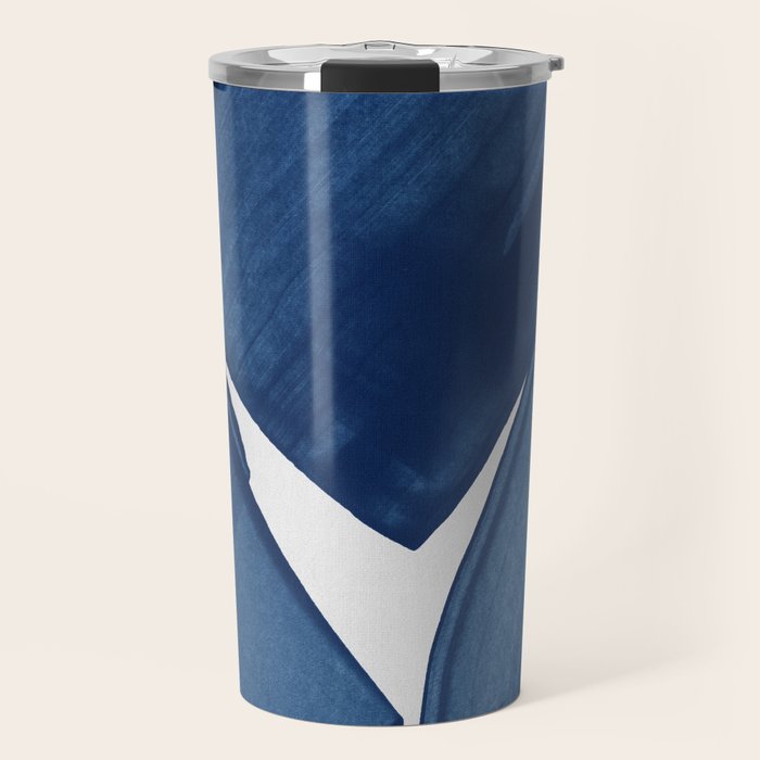 Modern Painting Blue II, Blue Abstract Travel Mug Gallery Image 1