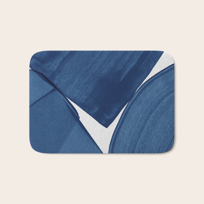 Modern Painting Blue II, Blue Abstract Bath Mat Gallery Image 1