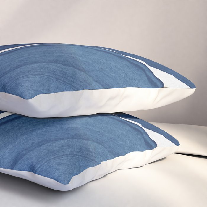 Modern Painting Blue II, Blue Abstract Pillow Sham Gallery Image 3